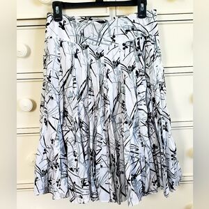 Express Black and White A-Line Skirt